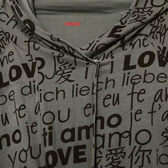 Peace Love World Reversible Oversized Hoodie - Picture 4 of 11